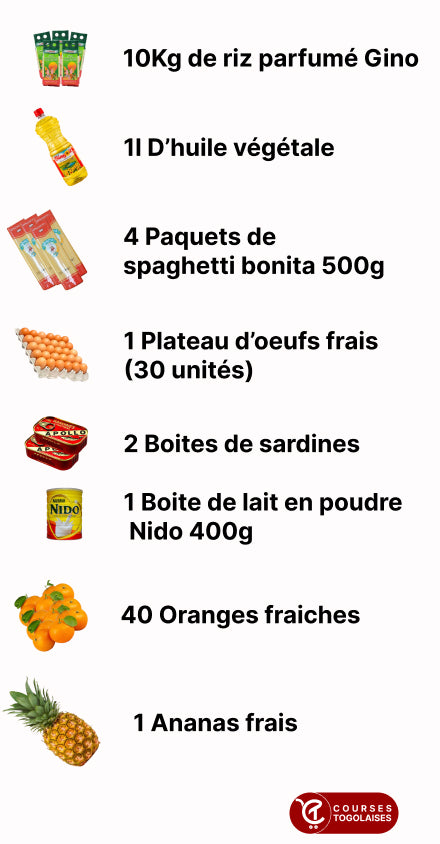 pack alimentaire&nbsp; ESSOHANAM (M)